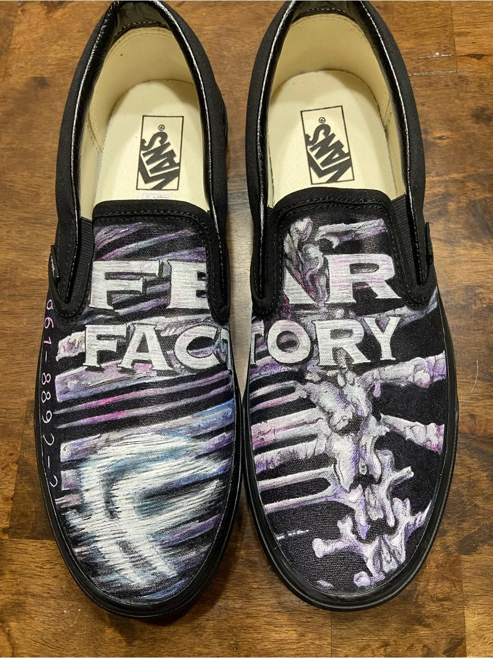Custom Fear Factory Ltd Ed Van’s Slip Ons